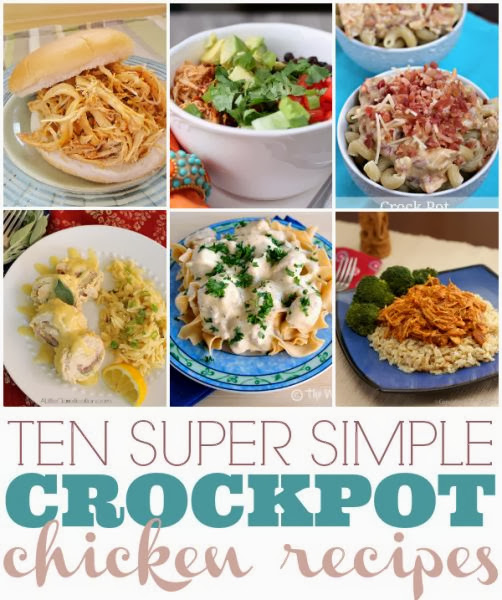 Looking for some super simple crockpot chicken recipes? Check out my roundup of Ten Super Simple Crockpot...
